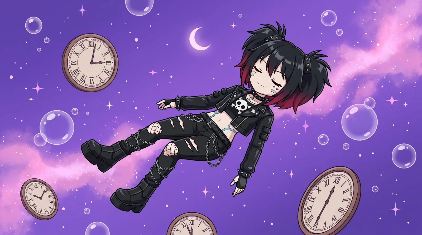 ZERO ZERO sleeps, floating between clocks and bubbles – the dream scene from the music video