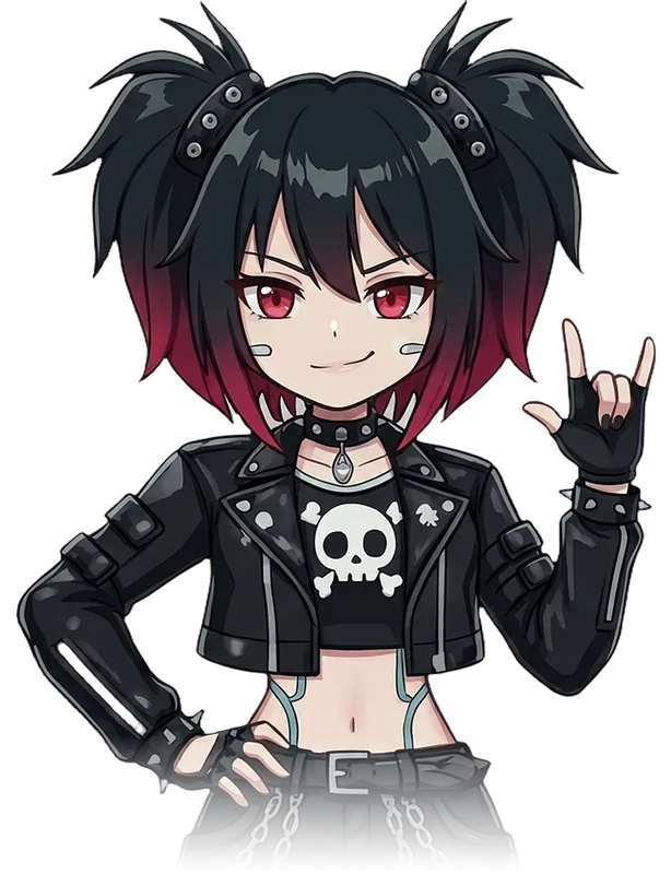 ZERO ZERO throws the horns with a sly smile, one hand on her hip